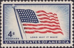 USA 1957 – American Flag Issue – «Old Glory» (48 Star Flag) – MNH – Scott #1094