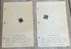 TWO 1869 US THREE CENT STAMPS ONE CROSS & ONE CIRCLE CANCEL
