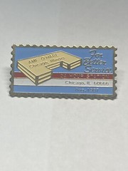 USPS 1987 AMF OHARE Chicago Postal Hat Lapel Pin