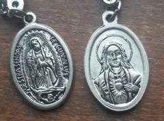 Vintage O L Guadalupe / Sacred Heart of Mary CHAPLET rosary Mary Diego Mexico