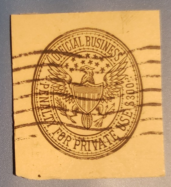 US Used Stamp- Envelope Cutout Official Business Penalty For Private Use $30 H