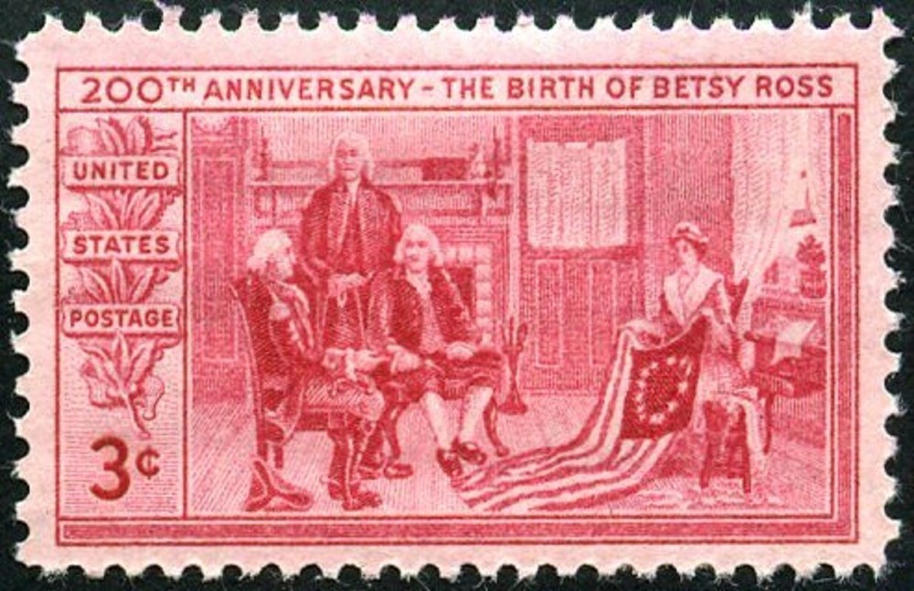 USA 1952 — The Birth of Betsy Ross, 1752-1952 – 200th Anniversary – Scott #1004