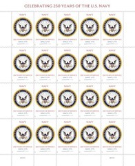 250th U.S. Navy Forever Postage Stamps – Sheet of 20, First-Class Mail, Collecti
