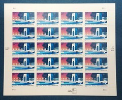 37 cent stamps National World War II Memorial sheet pane of 20 Scott #3862