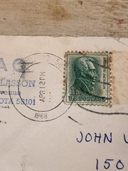 Vintage 1963, Andrew Jackson, 1 Cent Stamp, Green RARE