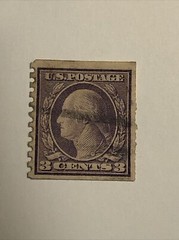 Scott # 493 1916 – 22 Perf. 10 Vertcally – 3 Cent Type I U.S. Postage Stamp