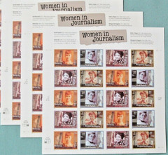 Four Sheets x 20 = 80 WOMEN In JOURNALISM 37¢ US Postage Stamps. USA # 3665-3668