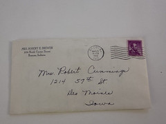 Stamp Used Ungraded Lincoln 4 Cent Purple on Envelope