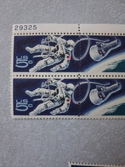 US Postage Astronaut outer Space 5Cents Block 45 Stamps Unused NASA Set Rare