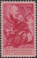 USA 1956 – Benjamin Franklin, 250th. Anniversary MNH Vintage Stamp😎Sc. #1073