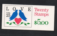USA 1990 $5 BOOKLET GREETINGS / LOVE – 20xSG2429 – MINT