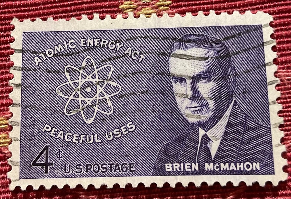 U.S.POSTAGE STAMP-«Atomic Energy Act» Honoring Sen.Brien McMahon, Issued 1962