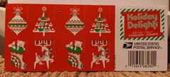 1 Book Of 20 First-Class Forever Stamps ~ Holiday Delights