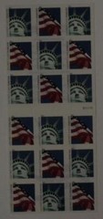 US SCOTT 4519b PANE OF 18 LADY LIBERTY & AMERICAN FLAG FOREVER STAMPS MNH