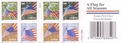 Forever Stamps A Flag for All Seasons – book of 20 postage 0.87 x 1.05 inches
