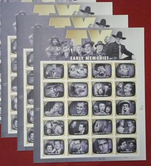 Three Sheets x 20 = 60 of TV EARLY MEMORIES 44¢ US Postage Stamps. USA Sc # 4414