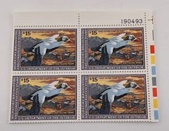 1992 US Federal Scott #RW59 Spectacled Eider Block of 4 MNH