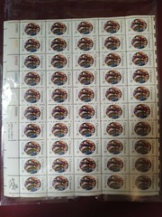 1972 Postage Stamp Full Sheet, Traditional Christmas: Mary Queen of Heaven #1471