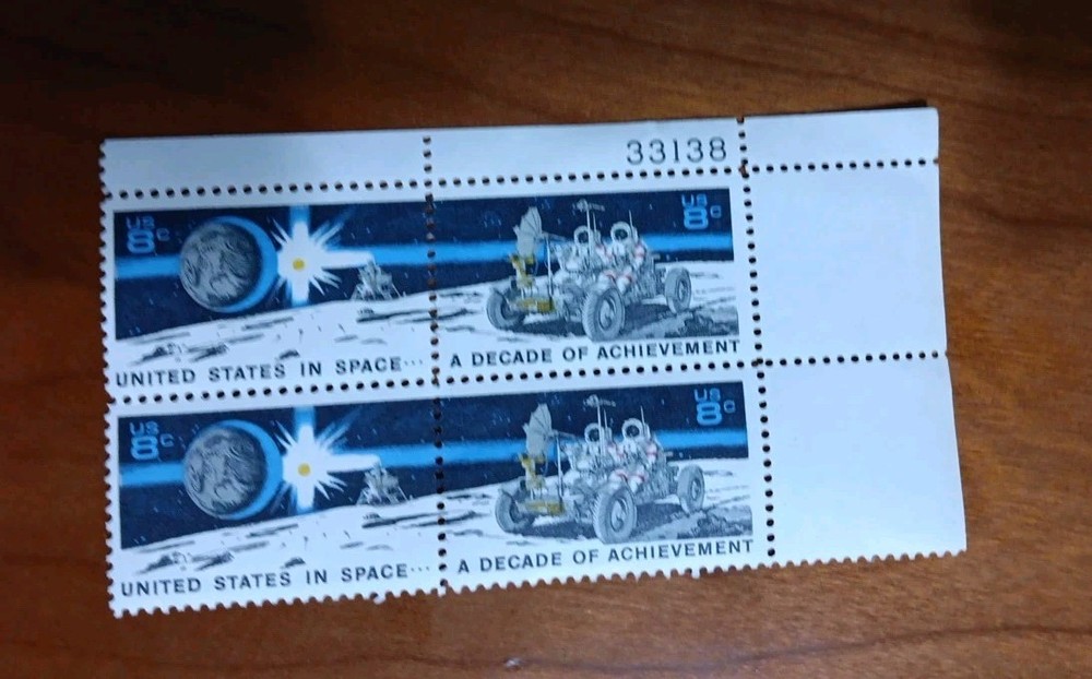 United States in Space 8 Cent US Postage Stamps – Block of 4