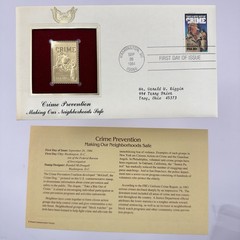 McGruff CRIME PREVENTION SAFE NEIGHBORHOOD IST ISSUE 1984 22KT GOLD STAMP