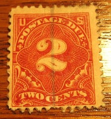 1930-33 2 cent postage due stamp deep carmine