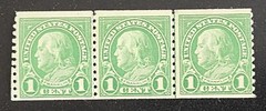 Benjamin Franklin One Cent U.S. Rare Set of 3 unused Stamps No Rubber Stamp Mark