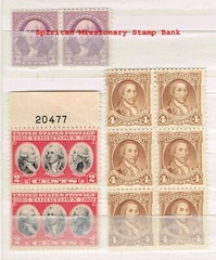 George Washington Stamps: 10 Assorted Mint (mnh) Se Tenant Postage (13-167)