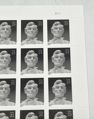 Abraham Lincoln Sheet of Twenty 21 Cent Postage Stamps Scott #4860