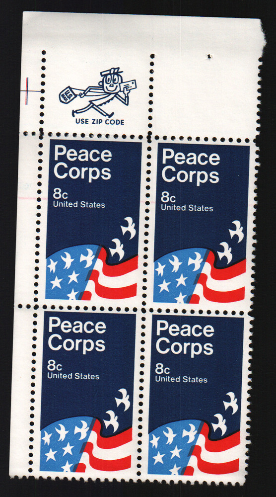 1972 8c Peace Corps Block of Four Scott #1447 ST254