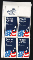 1972 8c Peace Corps Block of Four Scott #1447 ST254
