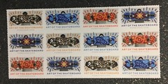 2023USA #5763-5766 Forever The Art of Skateboard – Block of 12 mint postage