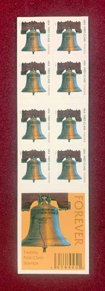LIBERTY BELL (#4127i) FOREVER Stamps 2009 – Booklet 20 US Stamps (MNH)