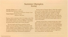 First Day Of Issue Jun 11 1992 Baltimore, MA 22kt Replica Summer Olympics Boxing
