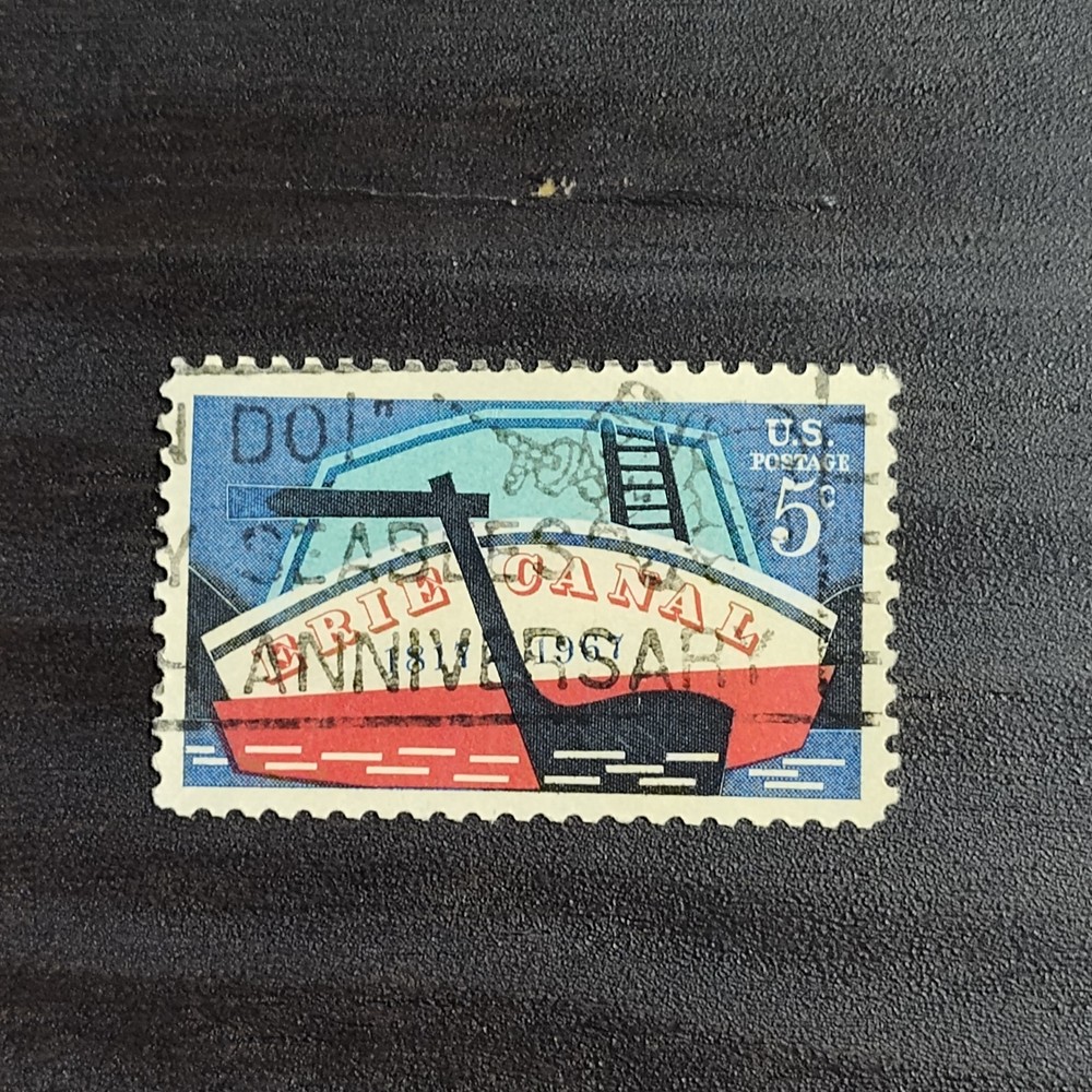 1967: 5 Cents, Erie Canal, Scott #1325 – Vintage USA Stamp
