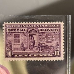 Vintage USPS 10 Cent Special Delivery Postage Stamp OGMNH Framed