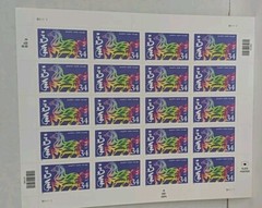 US Lunar New Year Stamps Pane Of 20 MNH .34c 2001 Chinese USPS Year of Horse