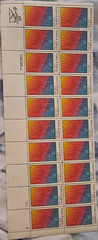 United States 20c Multicolor Art Postage Stamp Block of 15 MNH (4.00 FV)