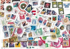 USA postage stamps x 150, on & off paper, used