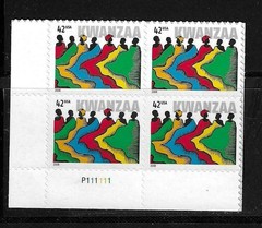 USA SC # 4373 KWANZAA / BLK4 . MNH