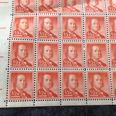 BENJAMIN FRANKLIN 1/2 CENT STAMPS (200 stamps)