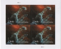 USPS Pillars of Creation Sheet of 4 Priority Mail $9.85 Stamps Sent from OKC, OK