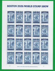 USPS Boston 2026 World Stamp Expo Sheet of 20 Forever Stamps (6030a)
