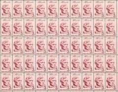 ABRAHAM LINCOLN—Page of 50 collectible 1959Stamps–FREE SHIPPING