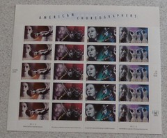 Three x 20 of AMERICAN CHOREOGRAPHERS 37¢ US Postage Stamps USA Scott 3840-3843