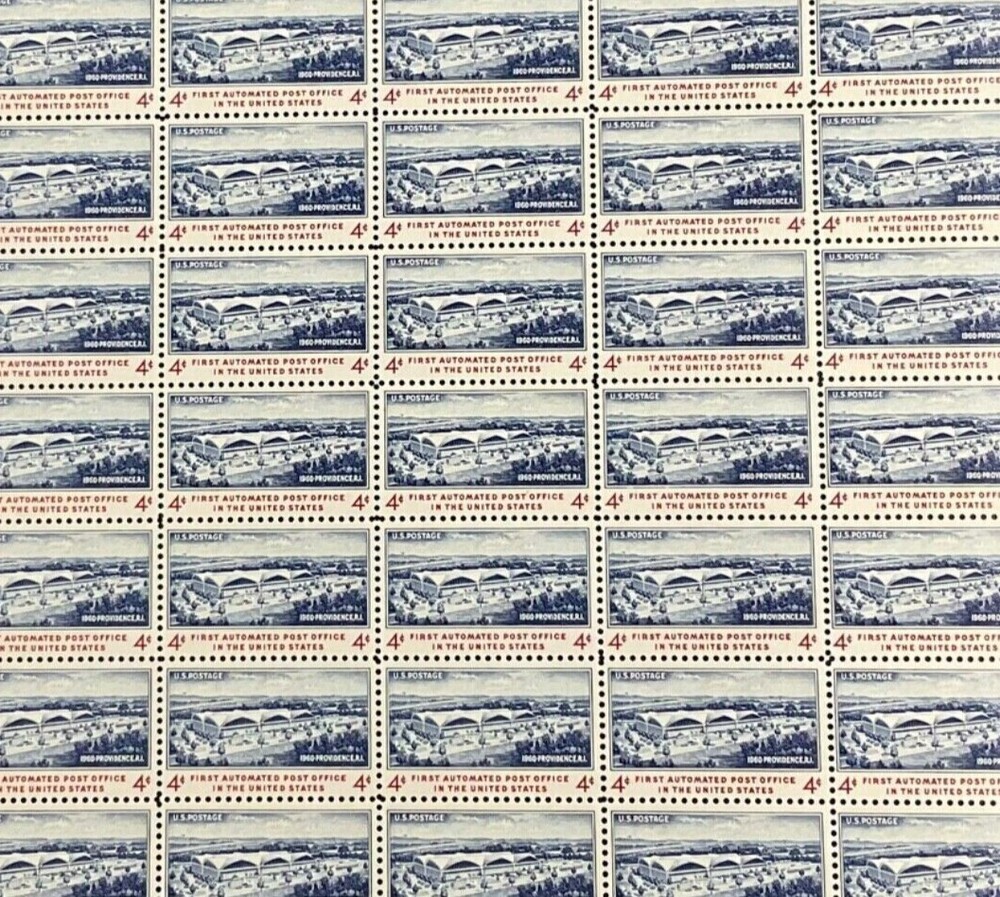 Full mint sheet of 50 stamps #1164 4 cent First Automated Post Office MNH OG