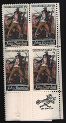 1968 6c John Trumbull Block of Four Scott #1361 ST188