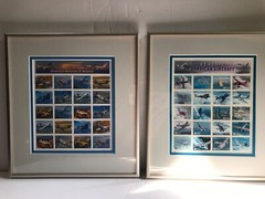 US Planes Aviation Classic American Aircraft Matted and Framed Aviation Sheets