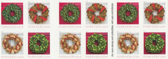 2019 USA #5424-27b Forever Holiday Wreaths – Booklet of 20 Christmas Postage