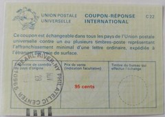 USA 1989 Coupon Reponse International C22 UPU (V111)