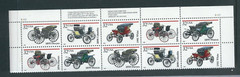 USA SC # 3023 Antique cars . Block Of 10 Plate Number . MNH…..